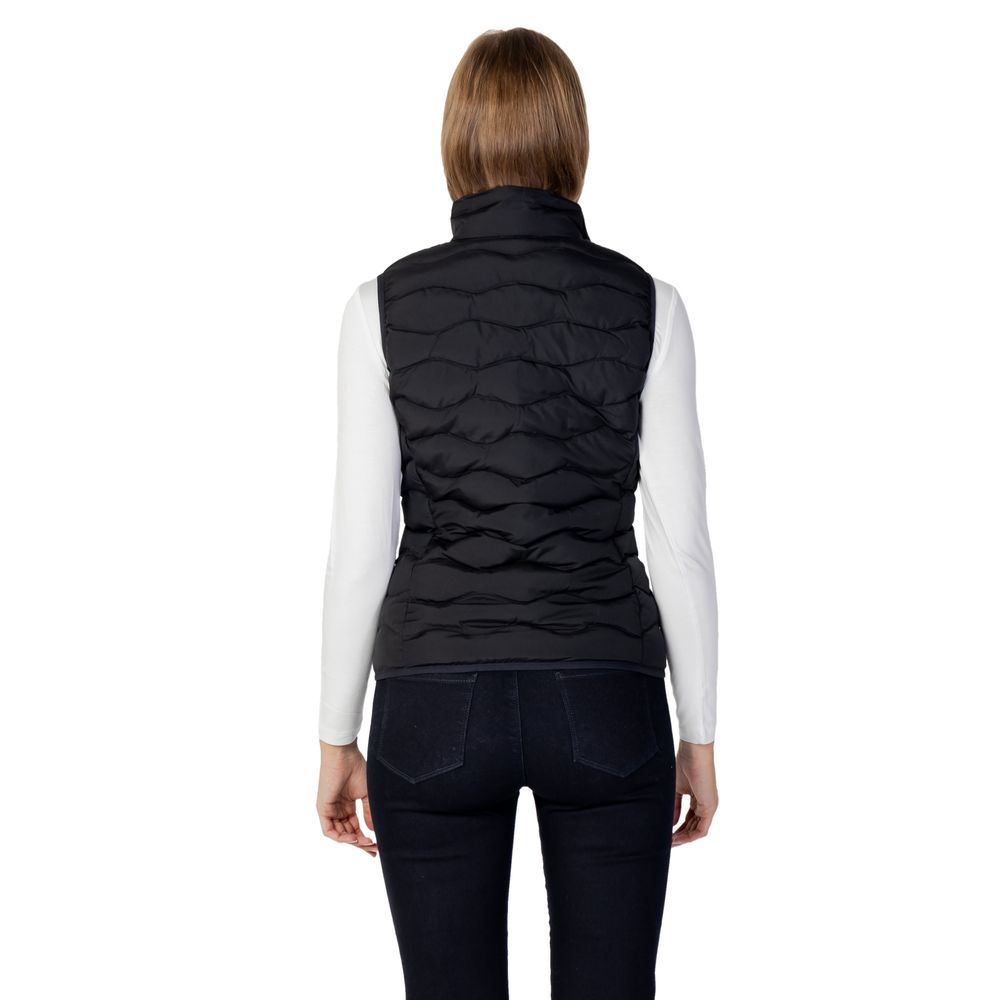 EA7 Emporio Armani Black Polyester Sleveless Jacket