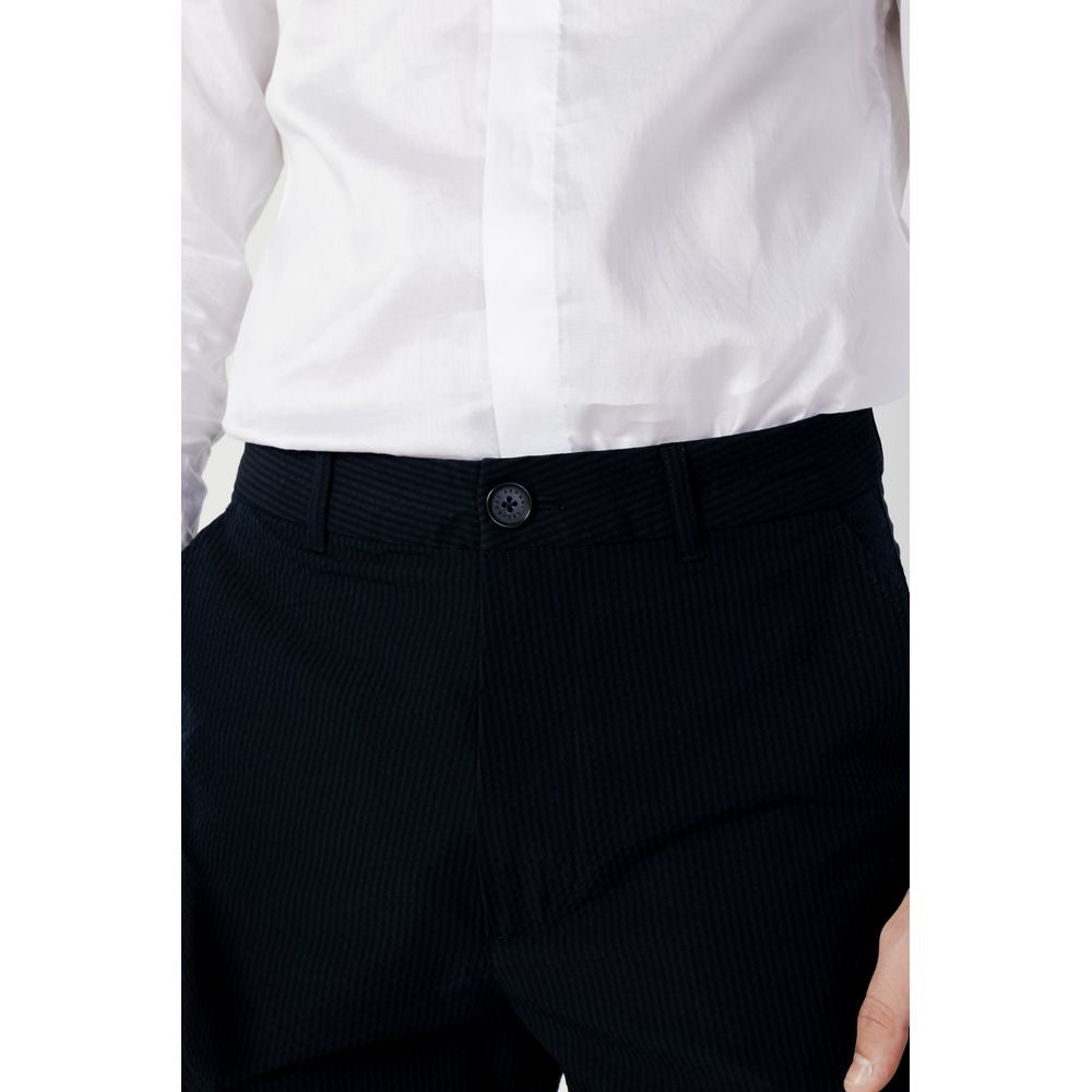 Armani Exchange Blue Cotton Pant