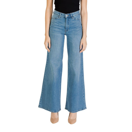 ICHI Light Blue Cotton Bootcut Jean
