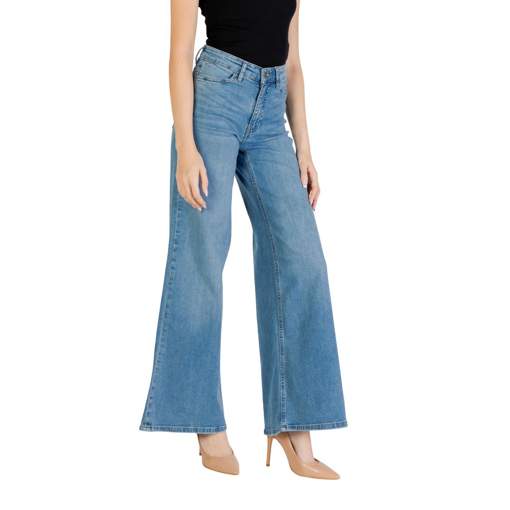 ICHI Light Blue Cotton Bootcut Jean