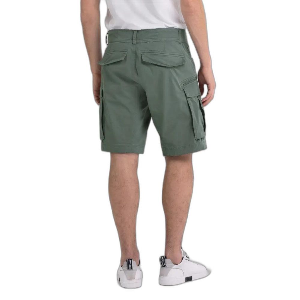 Replay Green Cotton Bermuda