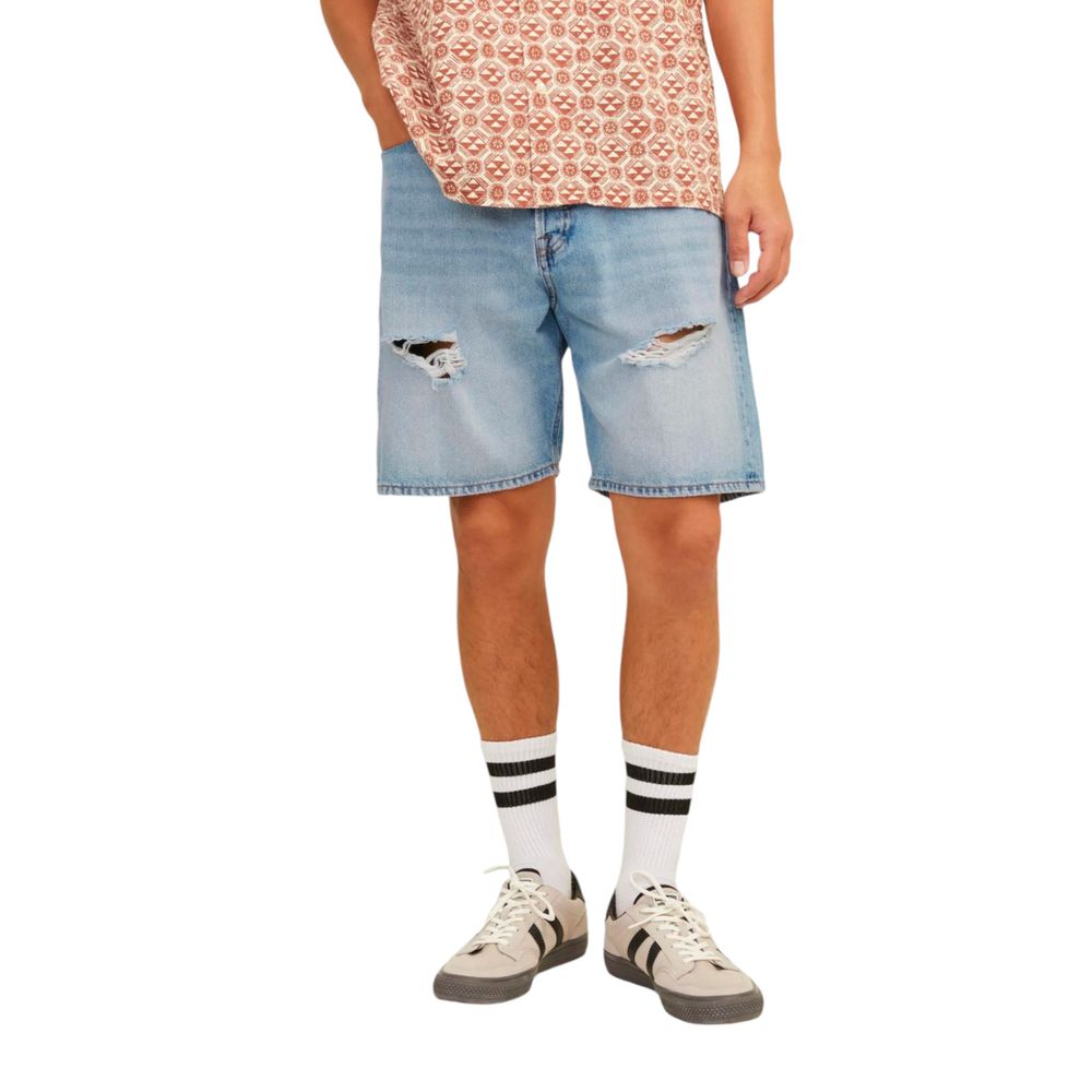 Jack Jones Light Blue Cotton Bermuda