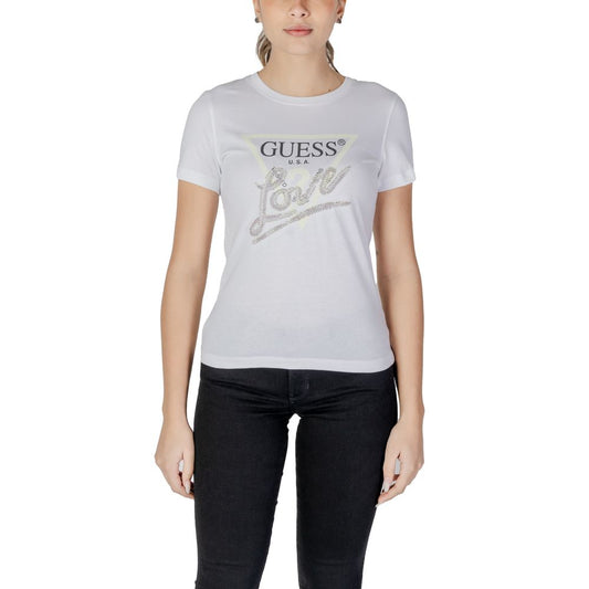 Guess White Cotton T-Shirt