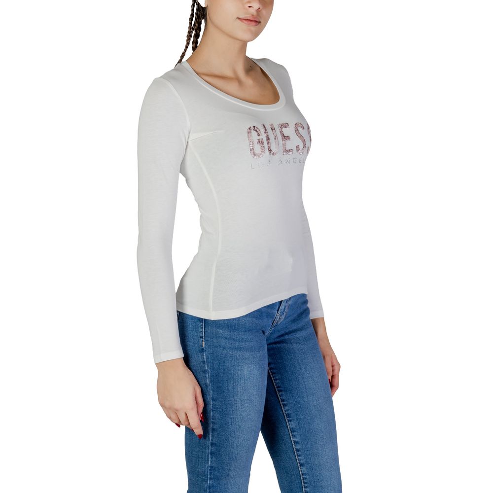 Guess White Cotton Long Sleeve