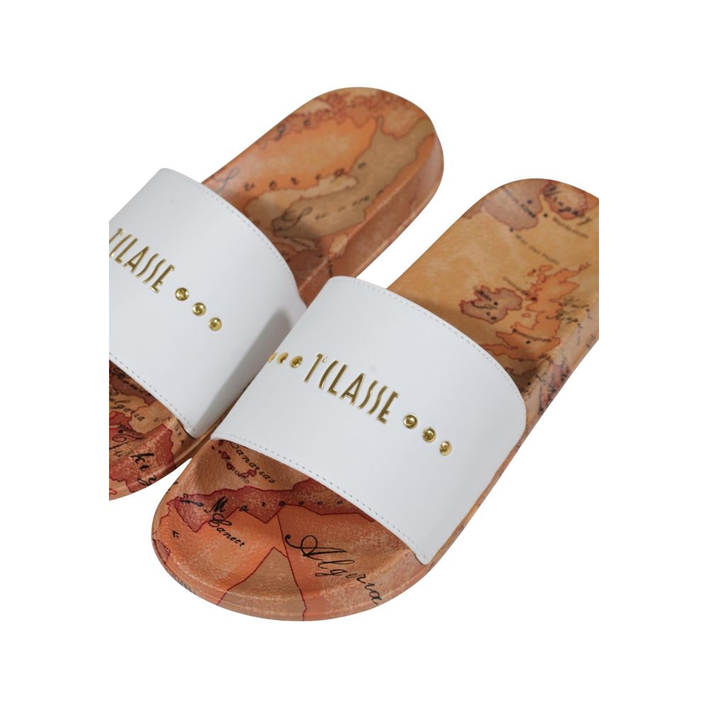 Alviero Martini Prima Classe White Polyethylene Slipper