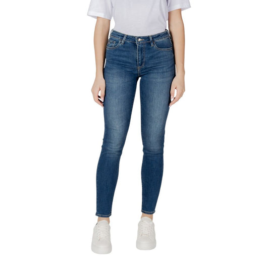 Armani Exchange Blue Cotton Skinny Jean