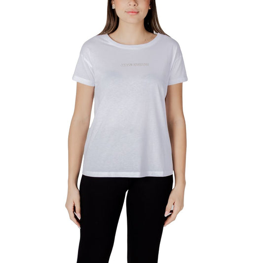 Armani Exchange Bela bombažna majica