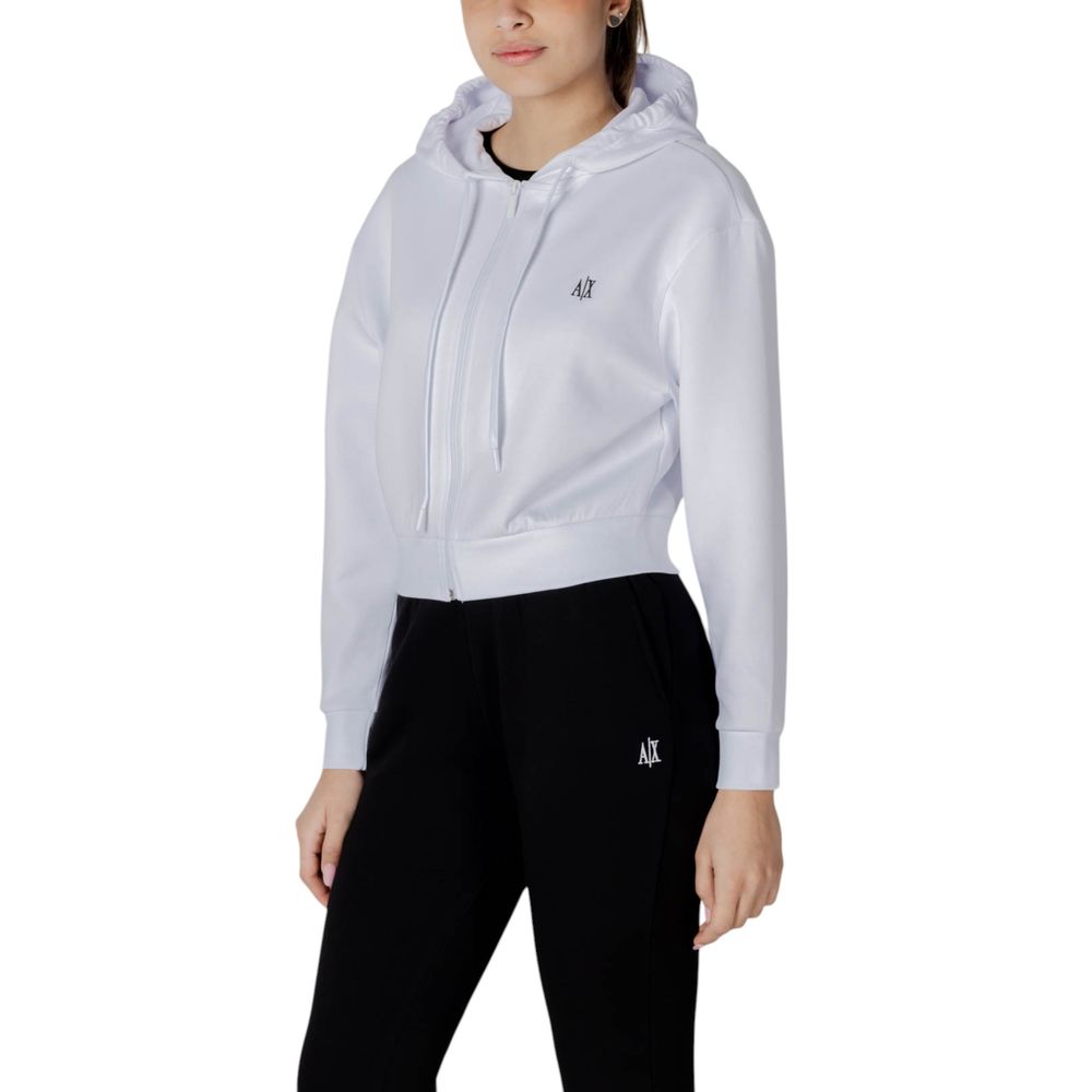 Armani Exchange White Cotton Hoody