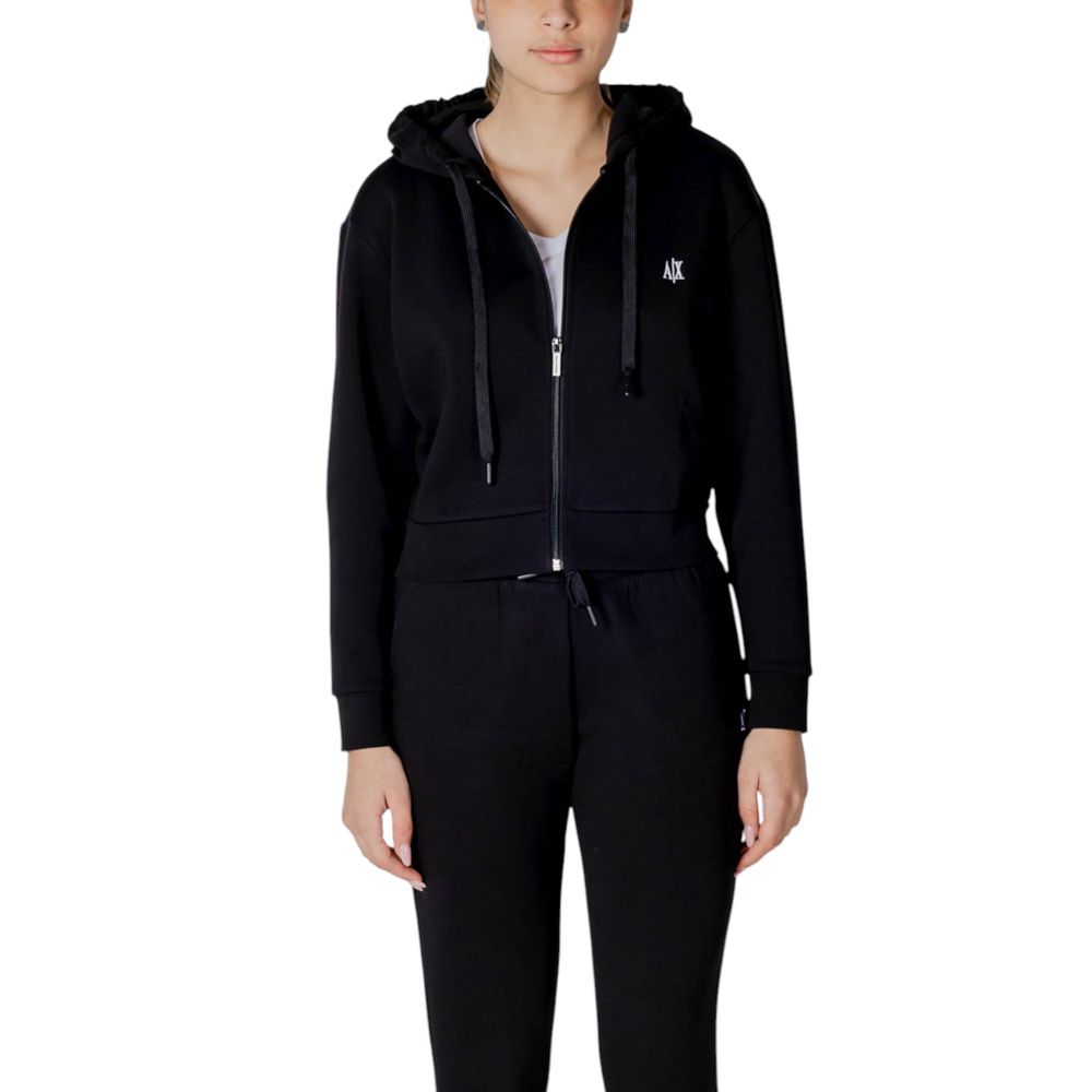 Armani Exchange Black Cotton Hoody