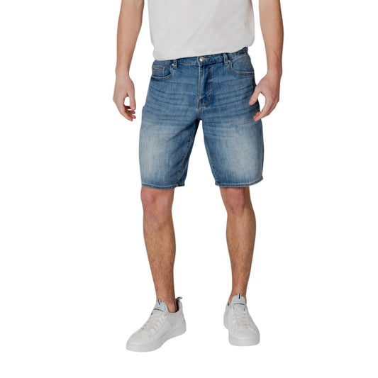 Armani Exchange Blue Polyester Bermuda