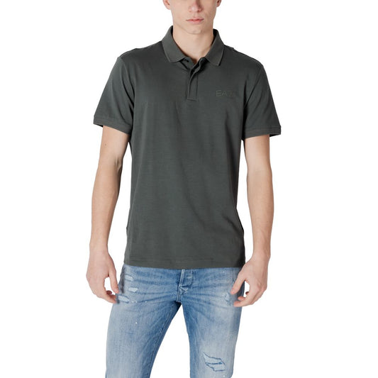 EA7 Emporio Armani Green Cotton Polo Shirt