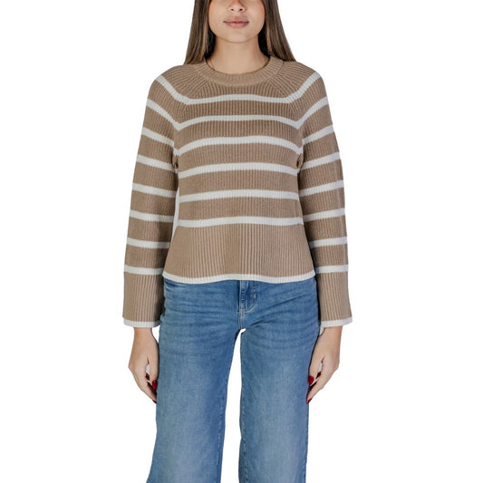 Vila Clothes Beige Cotton Sportswear