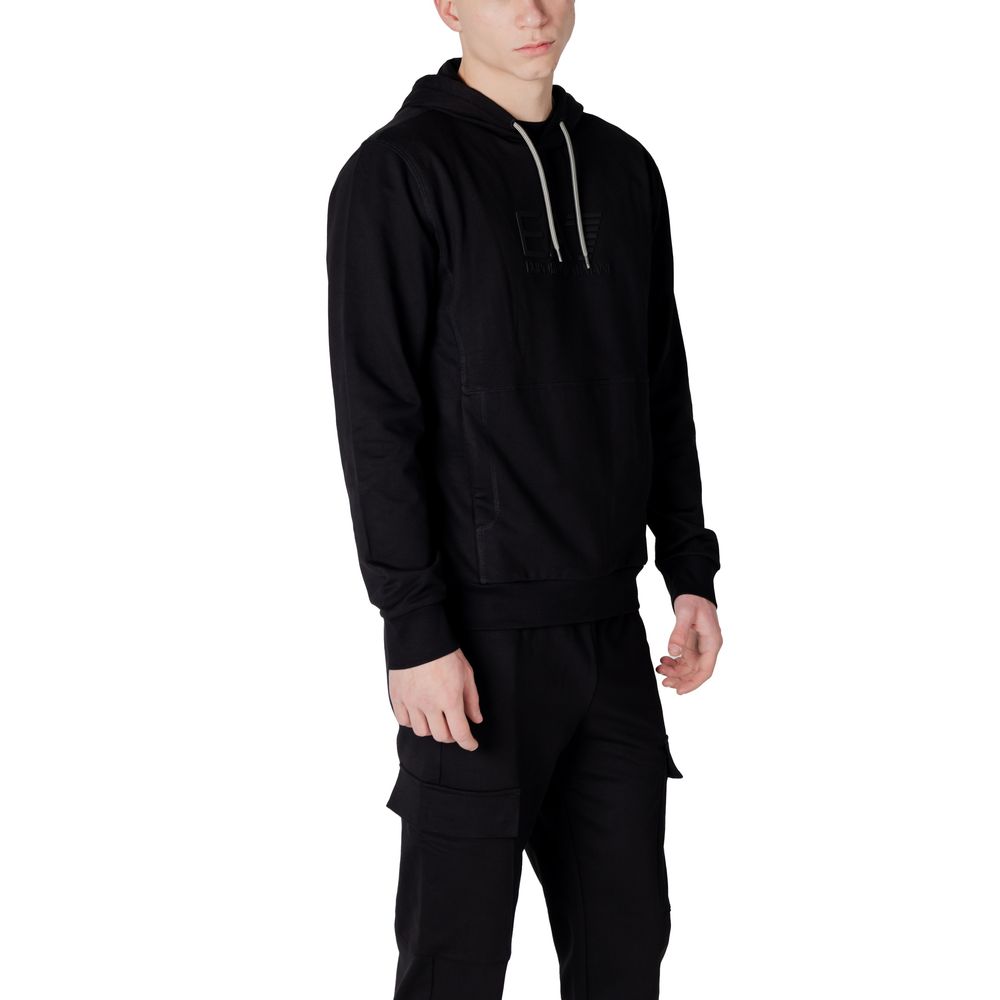 EA7 Emporio Armani Black Cotton Hoody