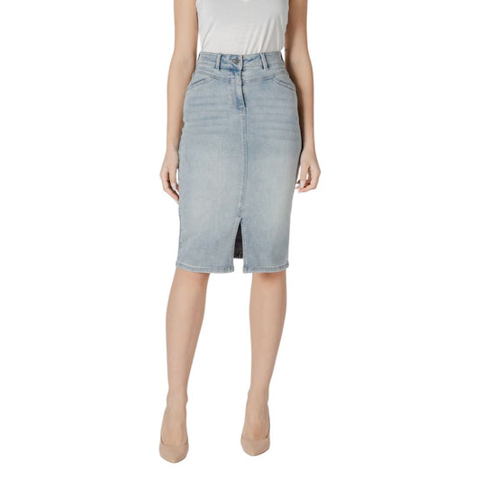 Morgan De Toi Blue Cotton Long