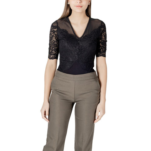 Morgan De Toi Black Viscose Bodysuit