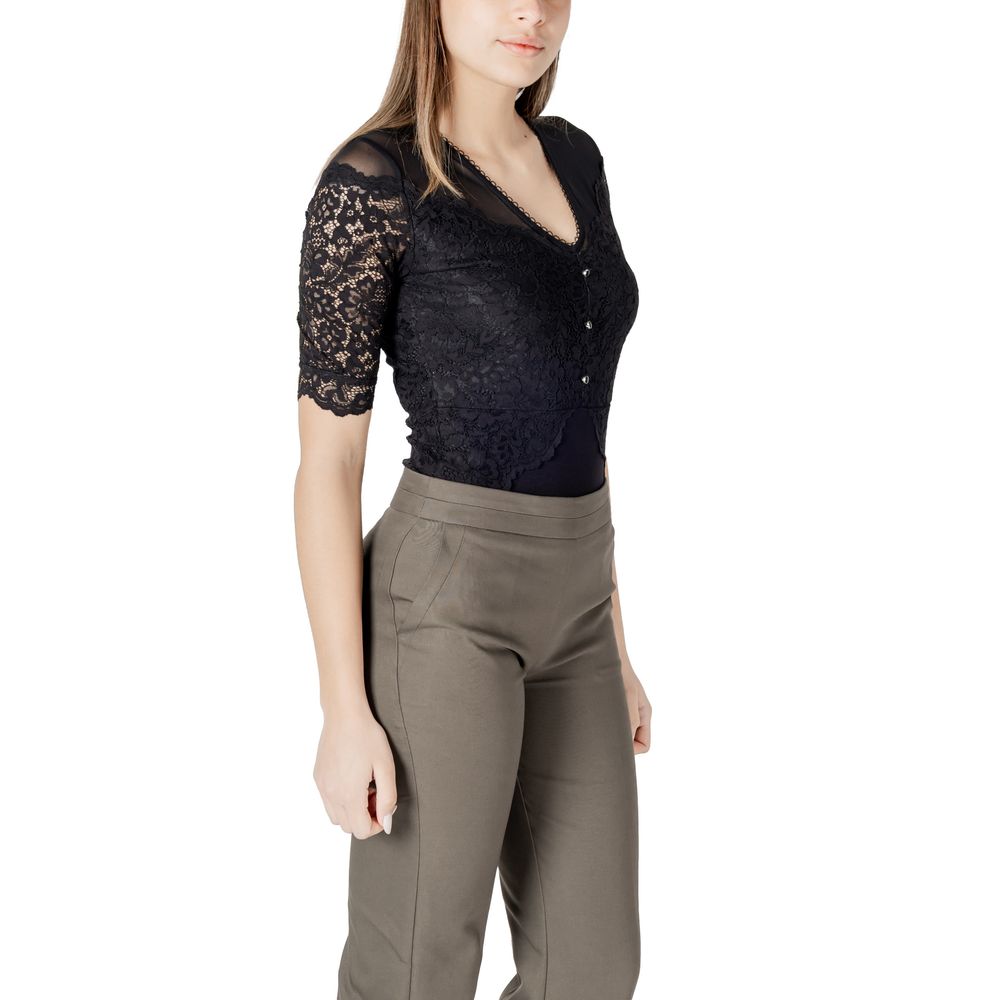 Morgan De Toi Black Viscose Bodysuit