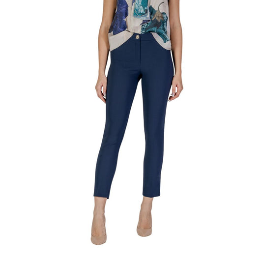 Rinascimento Blue Polyester Pant