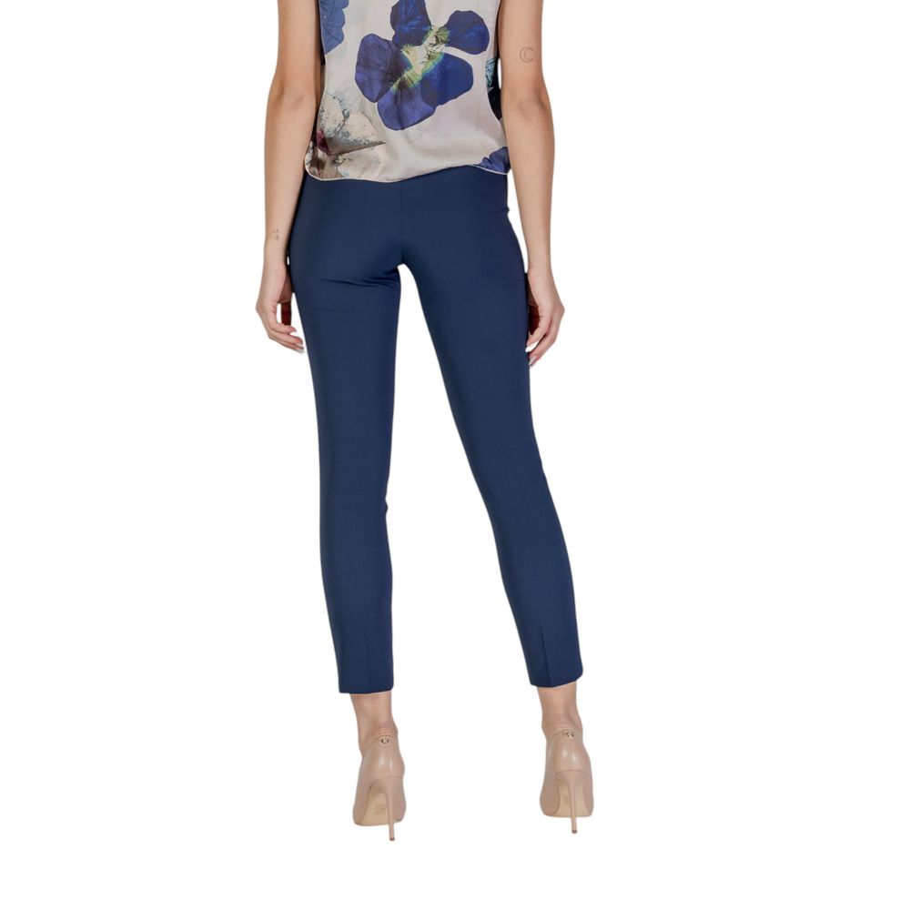 Rinascimento Blue Polyester Pant