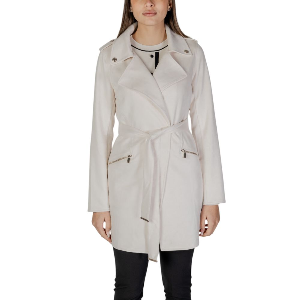 Morgan De Toi Cream Polyester Coat