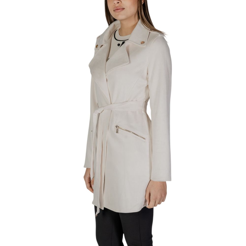 Morgan De Toi Cream Polyester Coat