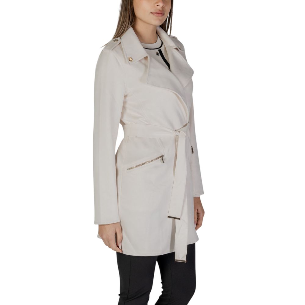 Morgan De Toi Cream Polyester Coat