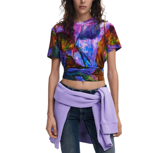 Desigual Purple Viscose T-Shirt