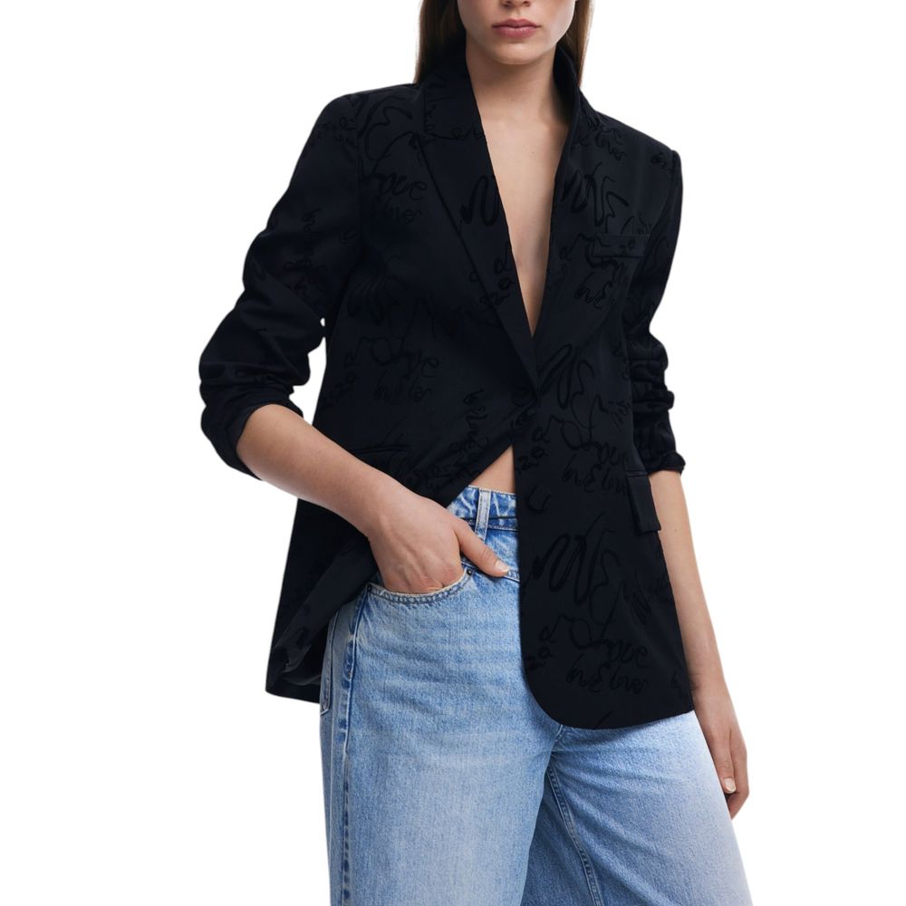 Desigual Black Polyester Blazer