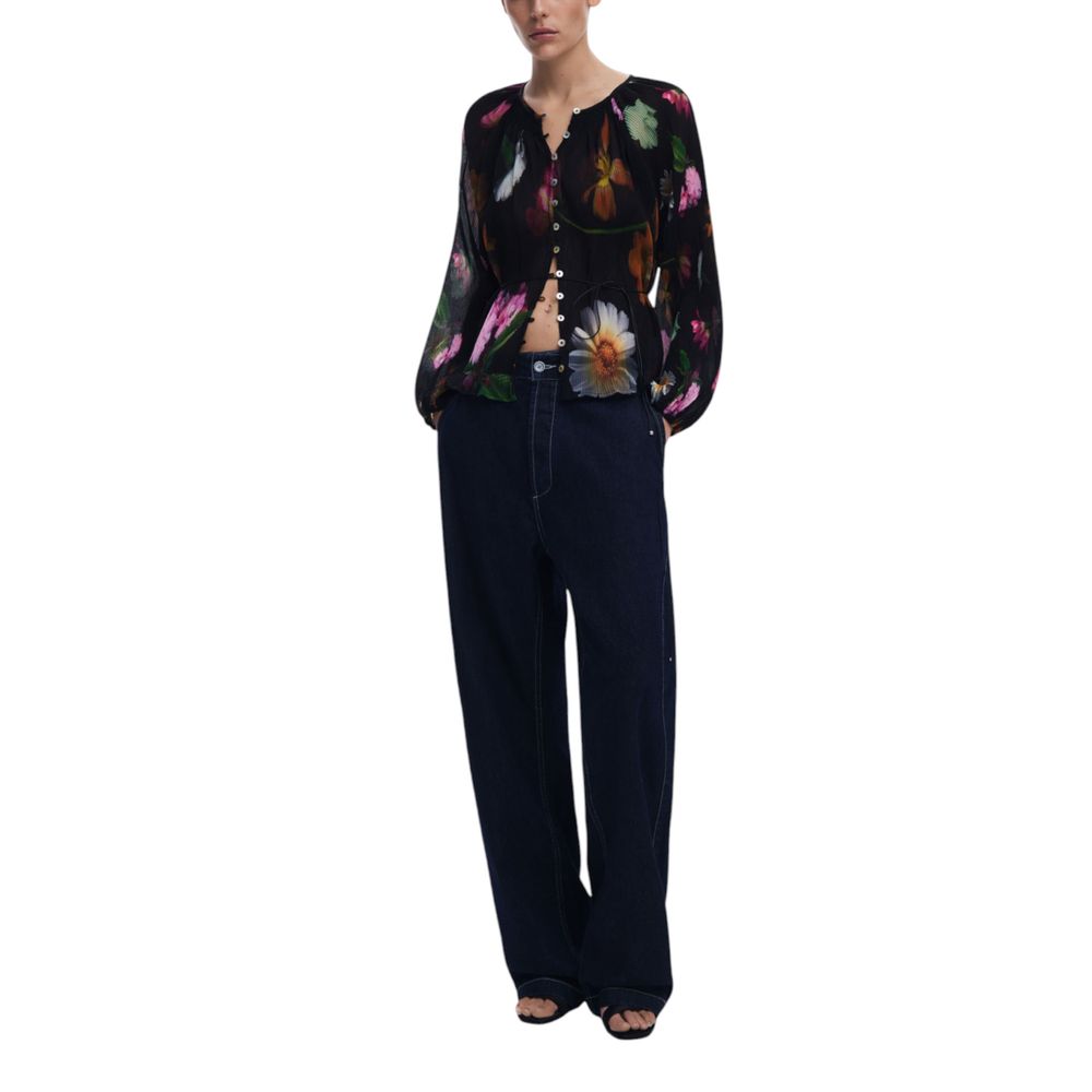 Desigual Black Polyester Blouse