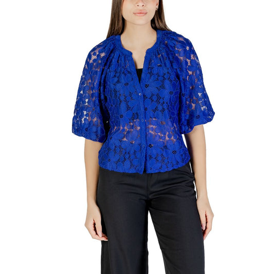 Desigual Blue Polyester Blouse