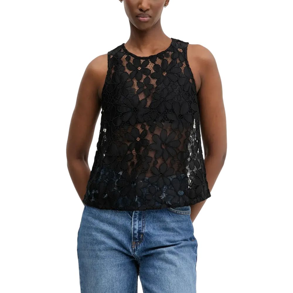 Desigual Black Polyester Tank Top