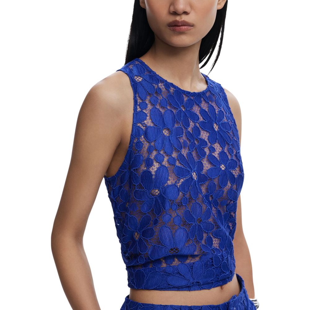 Desigual Blue Polyester Tank Top