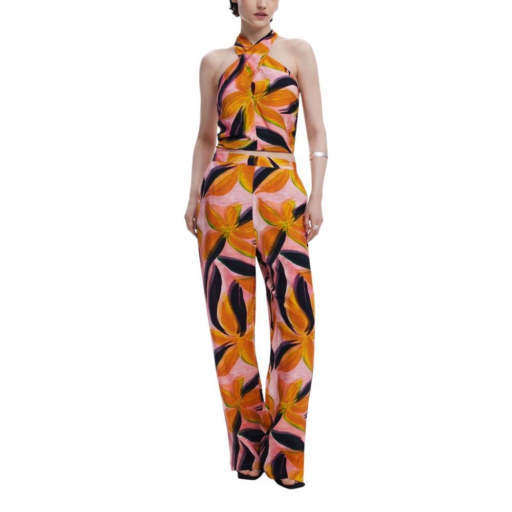 Desigual Orange Viscose Top
