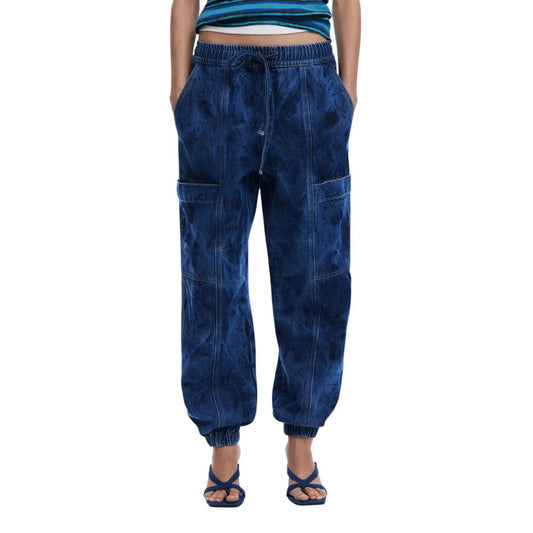 Desigual Blue Cotton Boyfriend Jean