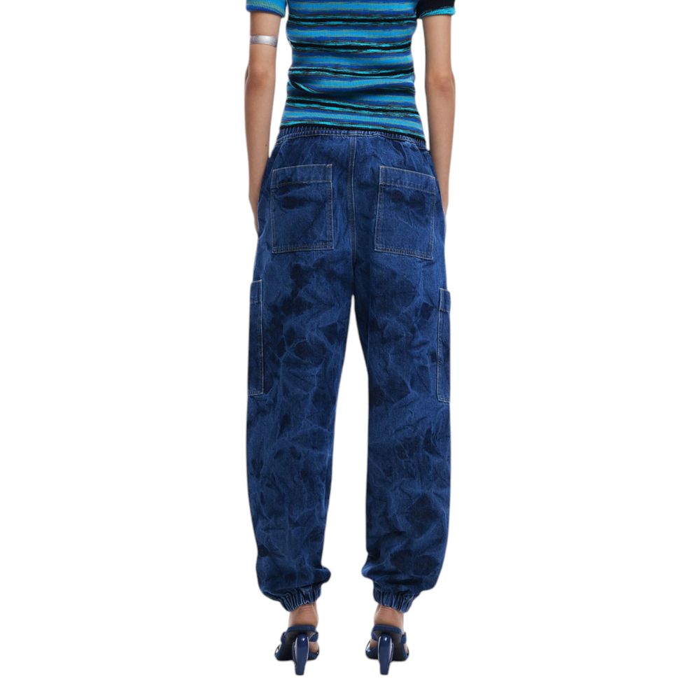 Desigual Blue Cotton Boyfriend Jean