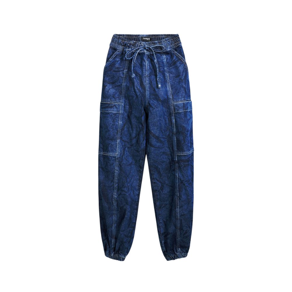 Desigual Blue Cotton Boyfriend Jean
