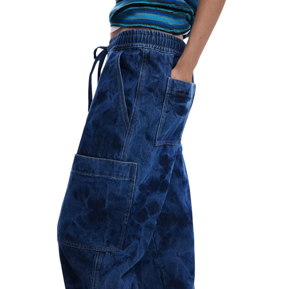 Desigual Blue Cotton Boyfriend Jean