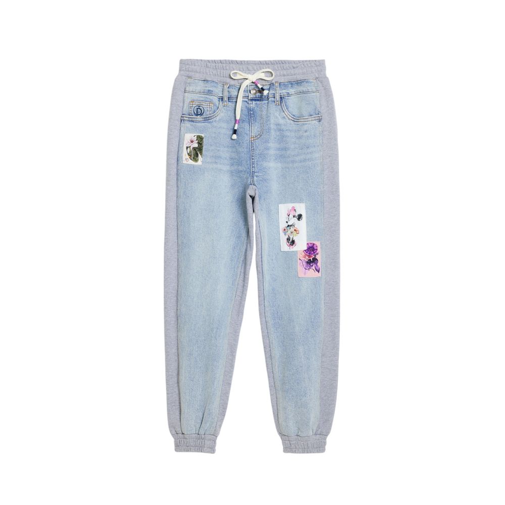 Desigual Light Blue Cotton Boyfriend Jean