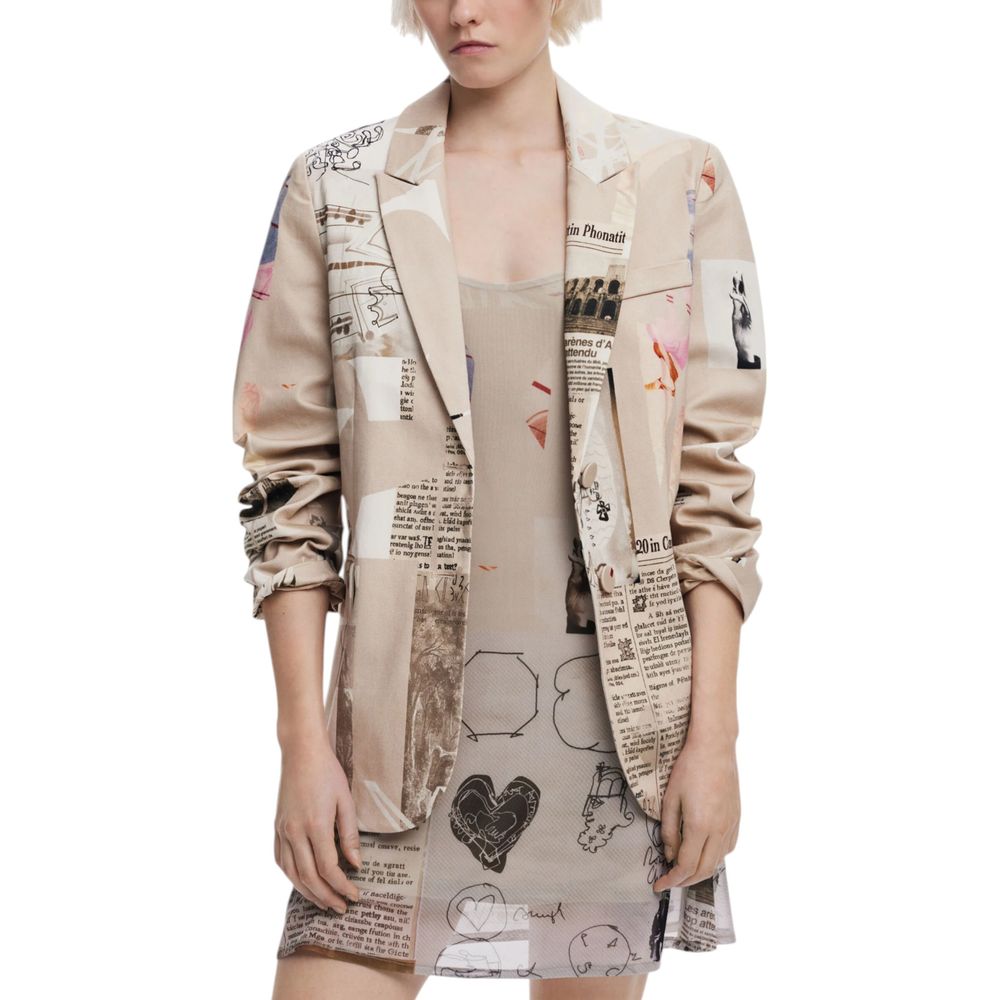 Desigual Beige Cotton Blazer