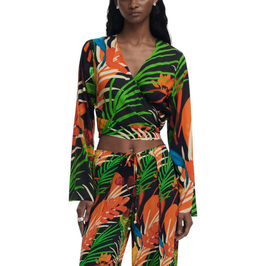 Desigual Black Viscose Top