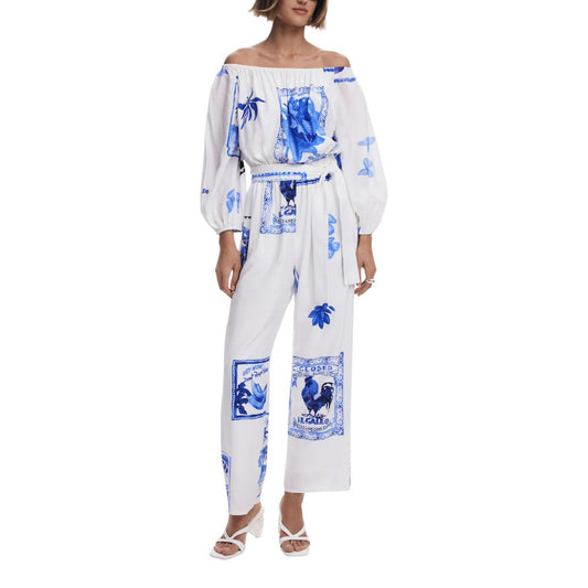 Desigual White Viscose Jumpsuit
