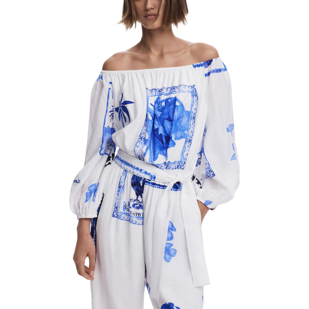 Desigual White Viscose Jumpsuit