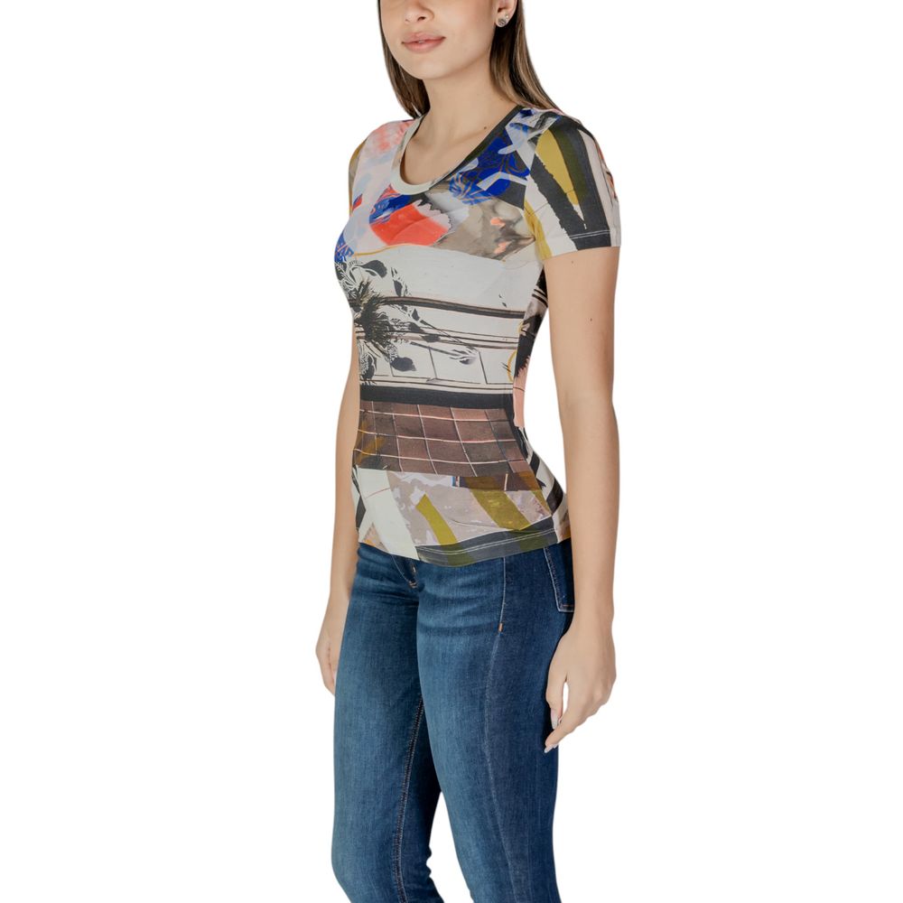 Desigual Beige Viscose T-Shirt
