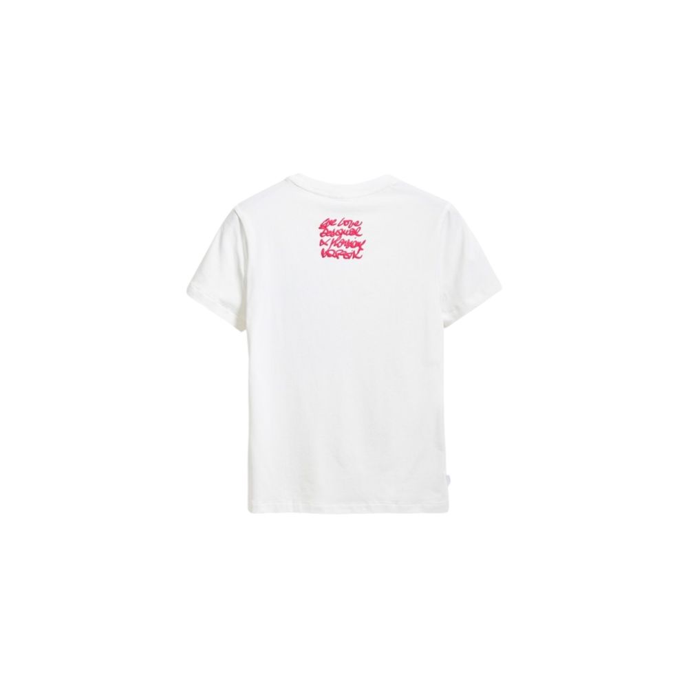 Desigual White Cotton T-Shirt