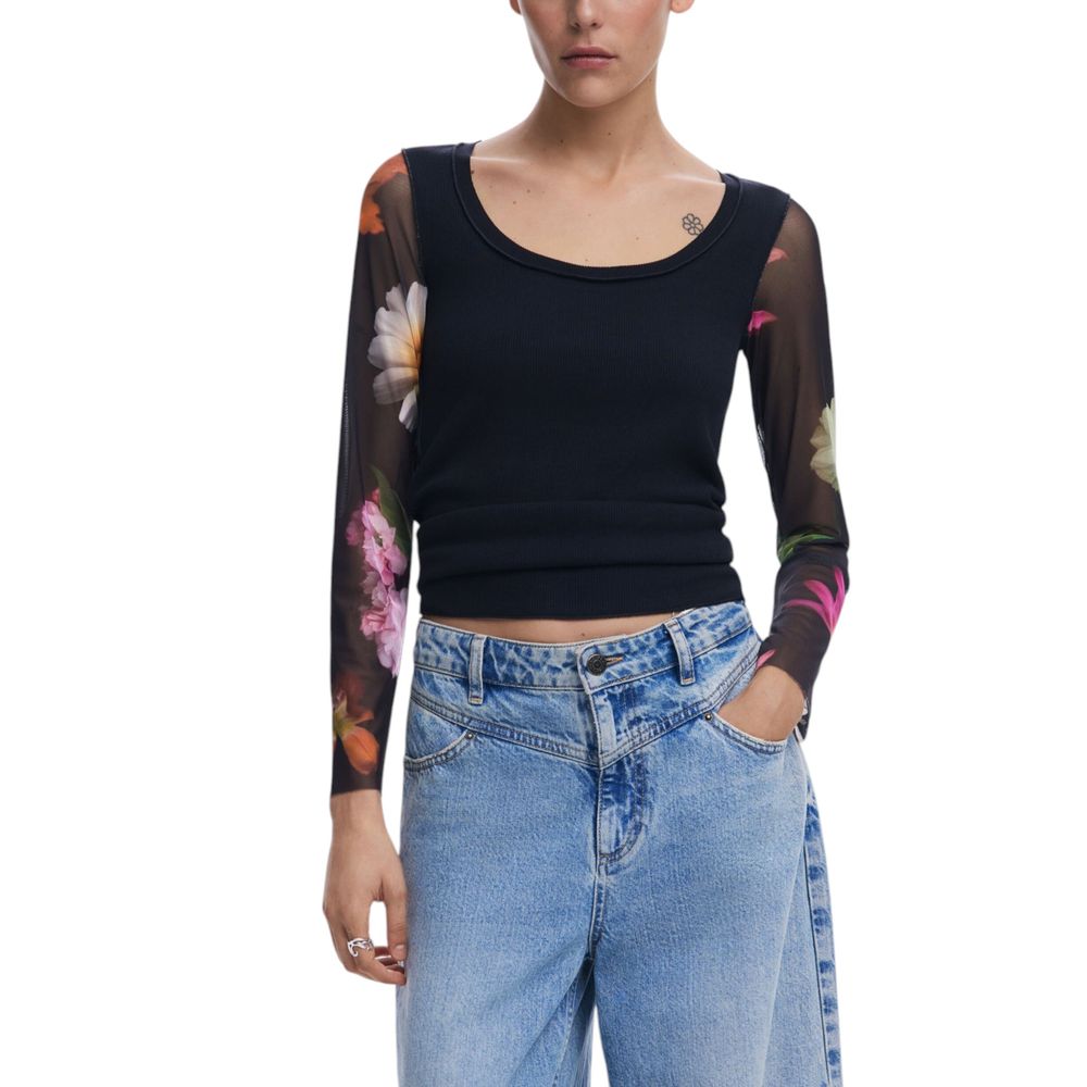 Desigual Black Cotton Long Sleeve