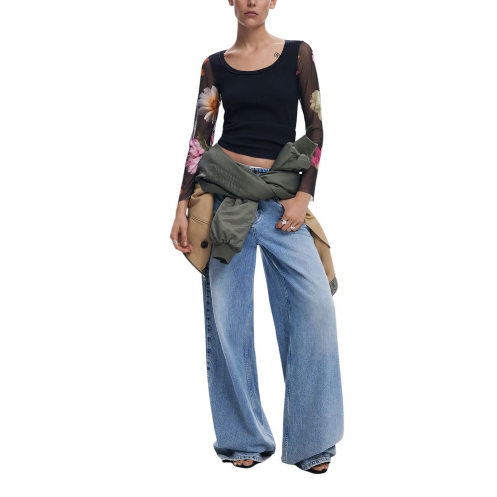 Desigual Black Cotton Long Sleeve