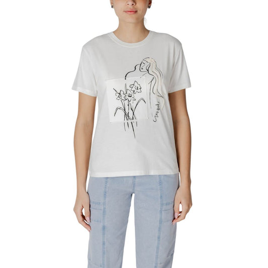 Desigual White Cotton T-Shirt