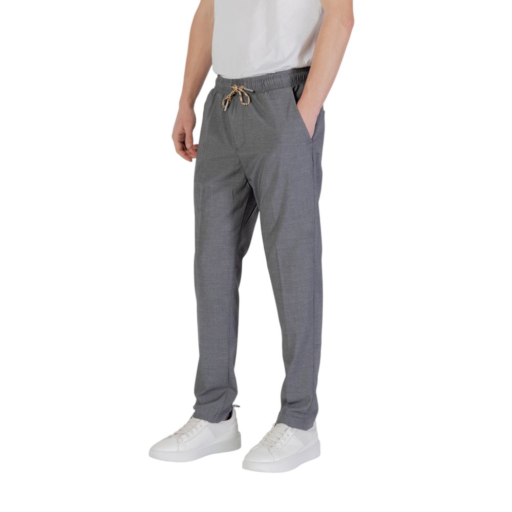 Gianni Lupo Gray Polyester Pant