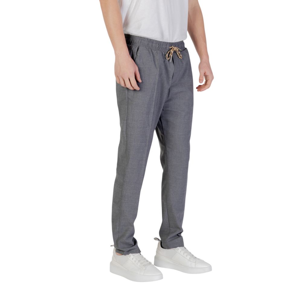 Gianni Lupo Gray Polyester Pant