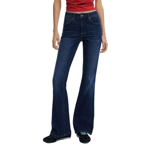 Desigual Blue Cotton Bootcut Jean