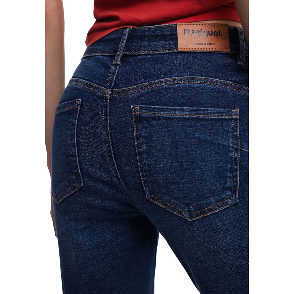 Desigual Blue Cotton Bootcut Jean